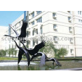 Стеклопластиковые стальные птицы на открытом воздухе скульптуры / staue на продажу